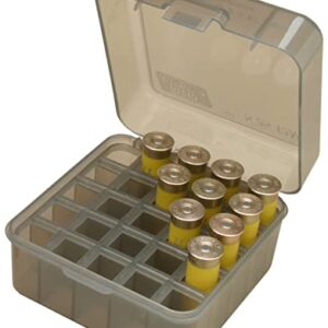 MTM Multi Gauge 25 Round Shotshell Box (Clear Smoke)