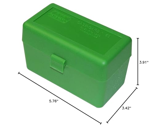 MTM 50 Round Flip-Top Rifle Ammo Box 270 Win 280 Rem 30-06, Green