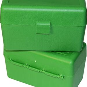 MTM 50 Round Flip-Top Rifle Ammo Box 270 Win 280 Rem 30-06, Green