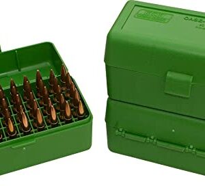 MTM 50 Round Flip-Top Rifle Ammo Box 270 Win 280 Rem 30-06, Green