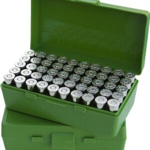 MTM 50 Round Flip-Top Ammo Box 25/32 Auto Cal (Green)