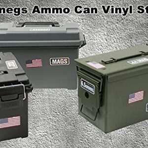 Aolamegs Ammo Can Vinyl Sticker Set Decal Label for Cans Cases Boxes .22 .223 .308 9MM .380 .45 5.56 7.62 12GA 300BLK (Choose Your Version）Black (80 Pack/16 Varieties (3 PCS USA FLAG STICKERS))