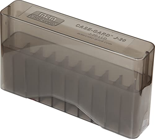 MTM 20 Round Slip-Top Magnum Rifle Ammo Box 300 Rem. ULTRA Mag. 300 Weatherby Mag., Clear Smoke