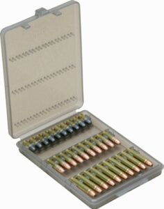 mtm w30-22-41 30 round 22 caliber ammo wallet, usa made, clear smoke