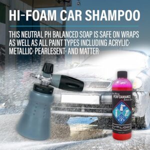 MTM Hydro PF22 Foam Cannon with Wide Mouth Bottle, 16 oz. Bottle of Car Wash Soap Included