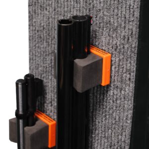 Peregrine Field Gear Magnet Gun Caddy with Velcro for Vehicle, Safe - Up to 12 ga - Orange & Grey