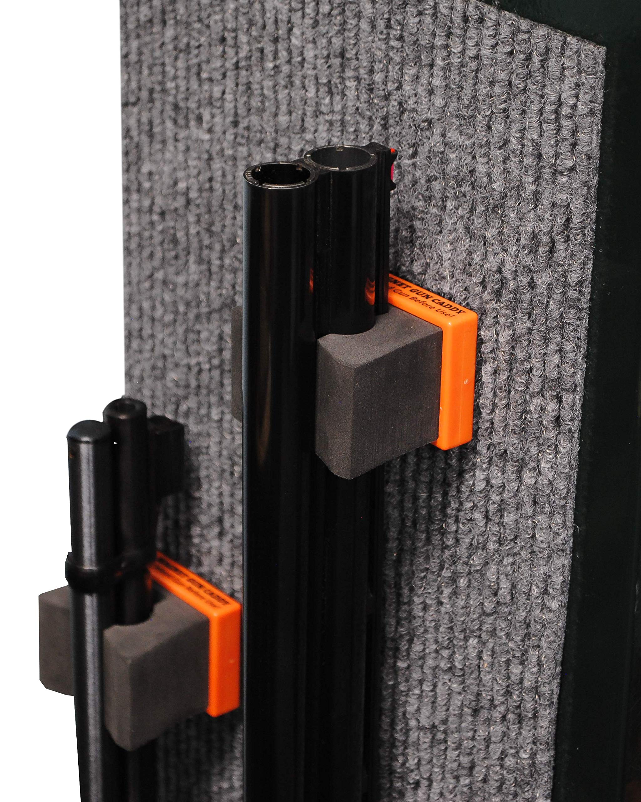 Peregrine Field Gear Magnet Gun Caddy with Velcro for Vehicle, Safe - Up to 12 ga - Orange & Grey