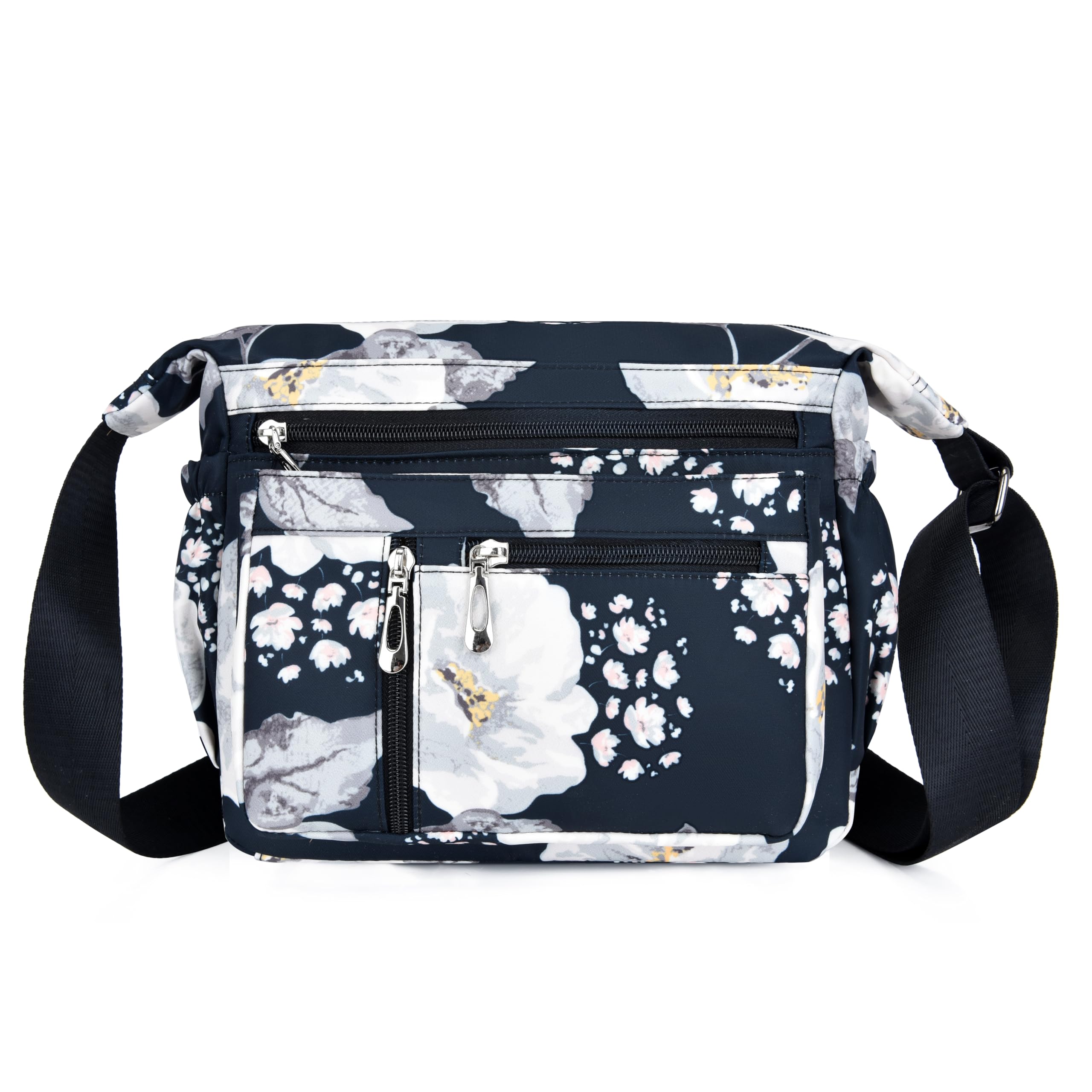 Fabuxry Purses and Shoulder Handbags for Women Crossbody Bag Messenger Bags (Floral-C)