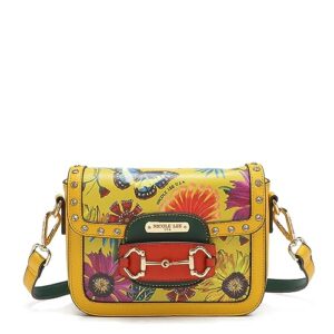 nicole lee butter flower mustard crossbody