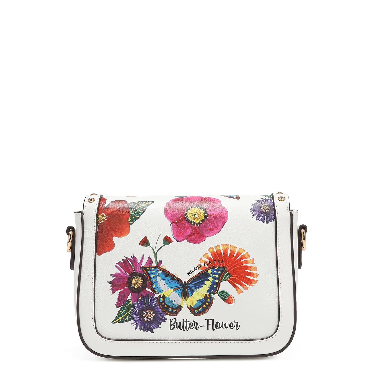 Nicole Lee Butter Flower Black Crossbody