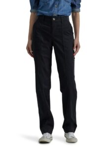 lee women's ultra lux comfort with flex-to-go utility pant, unionall black