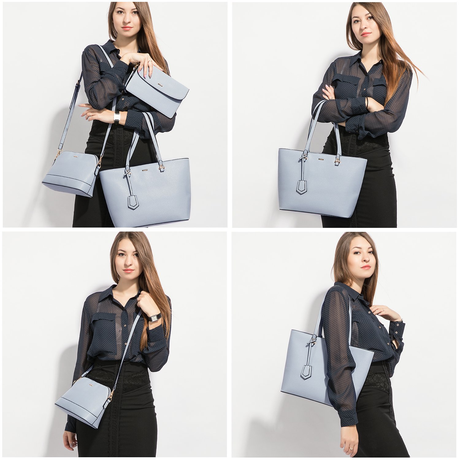 Handbags for Women Shoulder Bags Tote Satchel Hobo 3pcs Purse Set