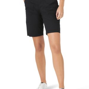 Lee Women's Relaxed Fit Avey Knit Waist Cargo Bermuda Short Black 6