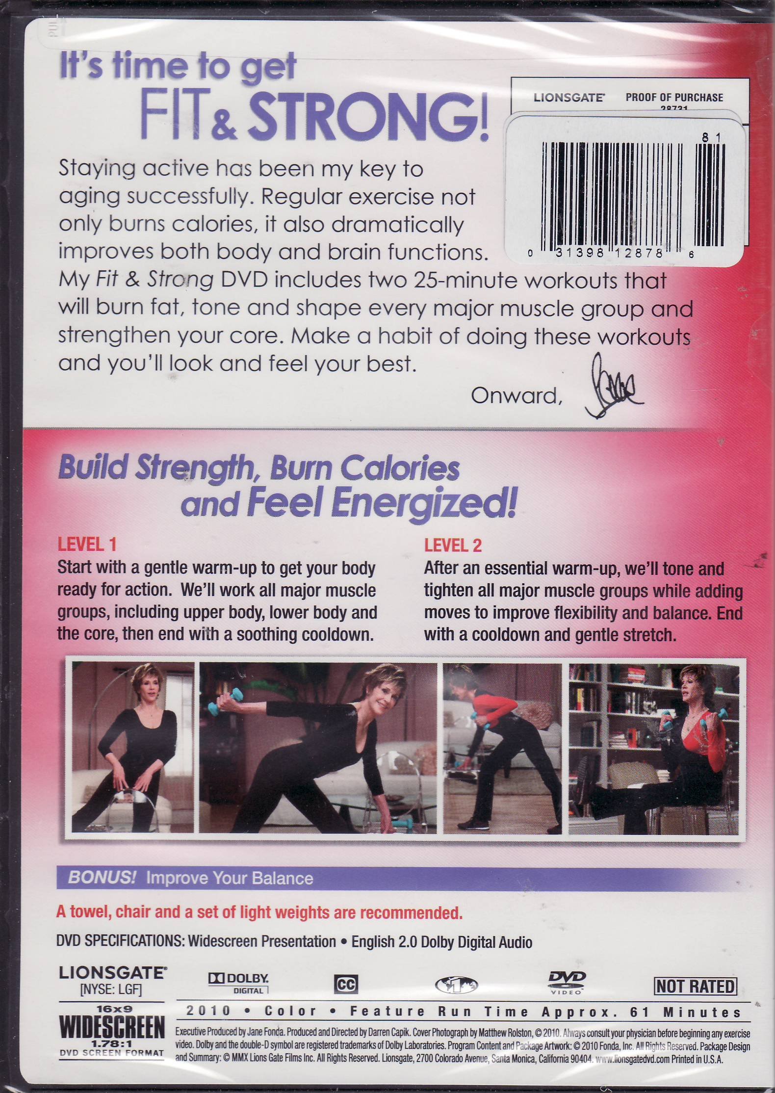 Jane Fonda Fit and Strong Prime Time 2 Low Impact Routines