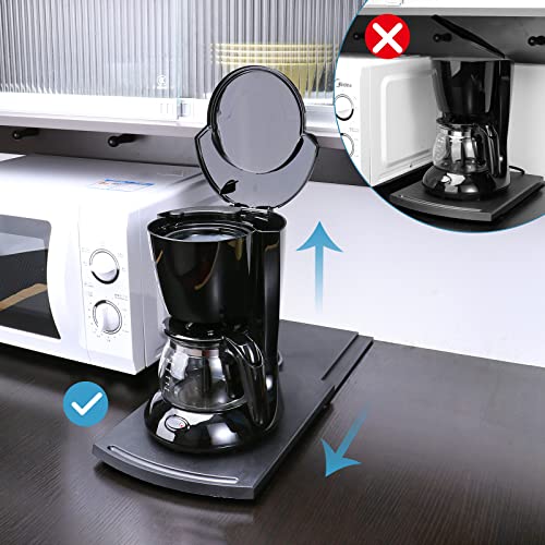 GAGAYA Handy Sliding Tray for Coffee Maker, Kitchen Appliance Moving Caddy, Countertop Slider with Smooth Rolling Wheels for Blender, Toaster, Air Fryer, Pot, Food Processors, Aid Mixer (Set of 2)