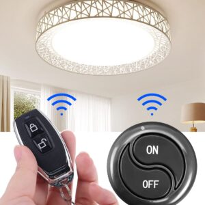 Mini Remote Control Light Switch, 5V/12V/48V Relay Switch, Wireless Remote Switch with 328FT Long Range for LED Lights Household Appliances Garage Door Water Pump Fans