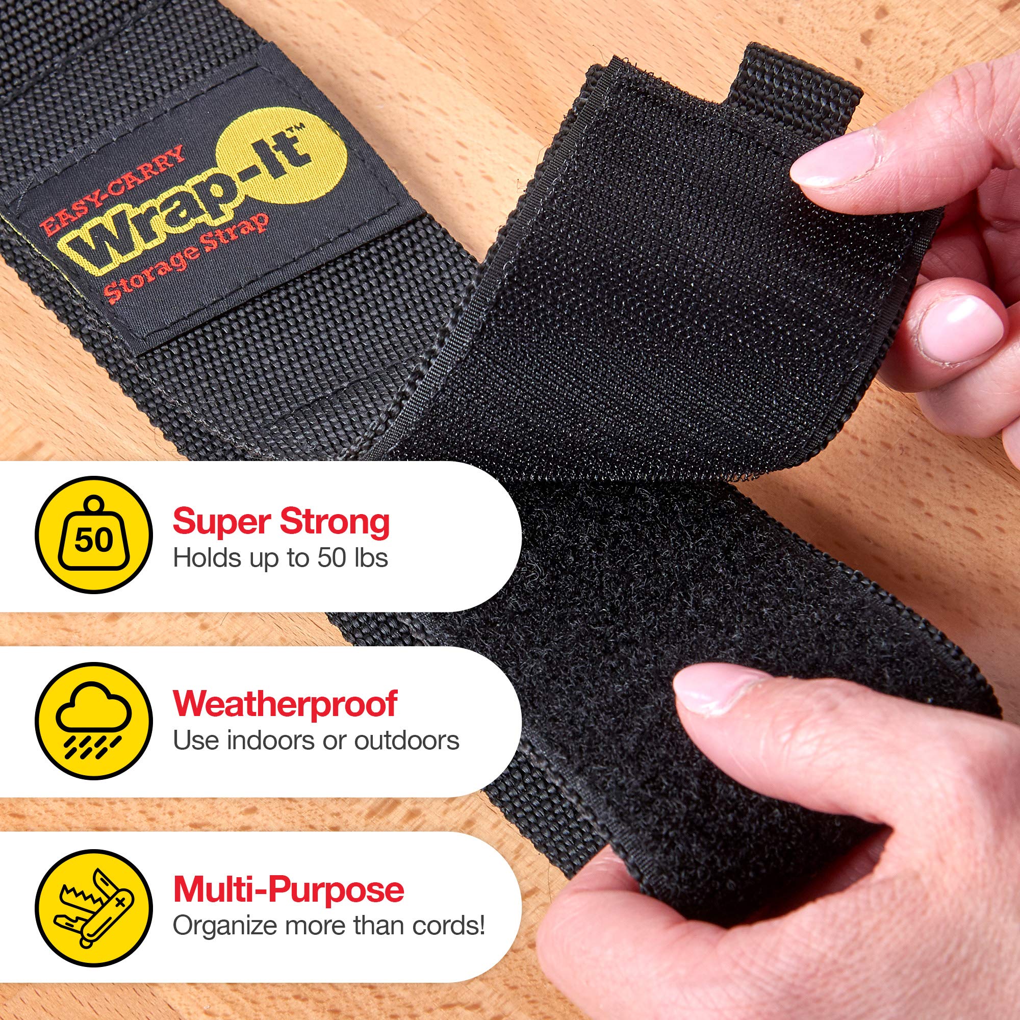 Wrap-It Storage Garage Organization Value Pack - Assorted Storage Straps for Cord and Hose Storage