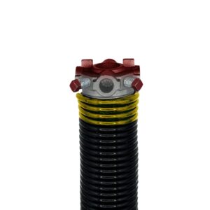 garage door torsion springs (250 x 2 x 29) - right hand wound replacement for left side spring | torsion springs 7-8 feet high garage door repair | color cone: red