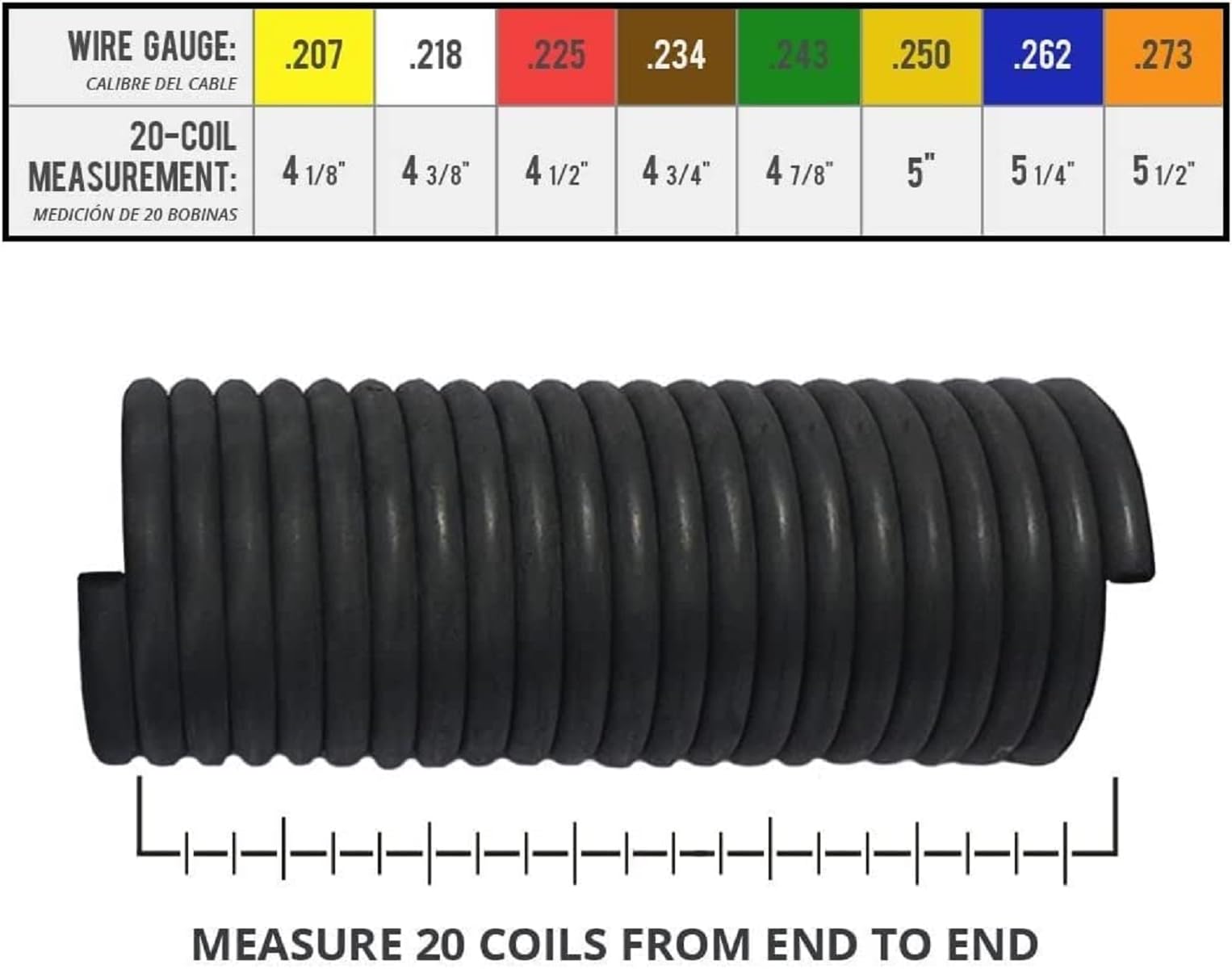 Alcan Garage Door Torsion Spring (0.250inch Wire x 2inch D x 30inch L) with 1inch Nylon Bushing + Winding Bars | Right Hand Wound Replacement (Left Side), Gold