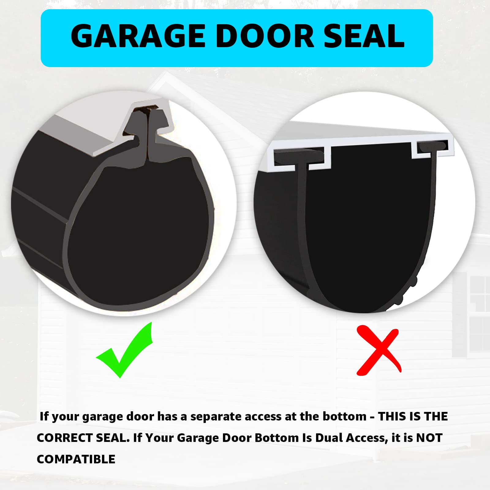 9 feet Seal Replacement for Clopay Garage Door Rubber Bottom Weather Seal for Weather Stripping Fit 9 FT Wide Doors