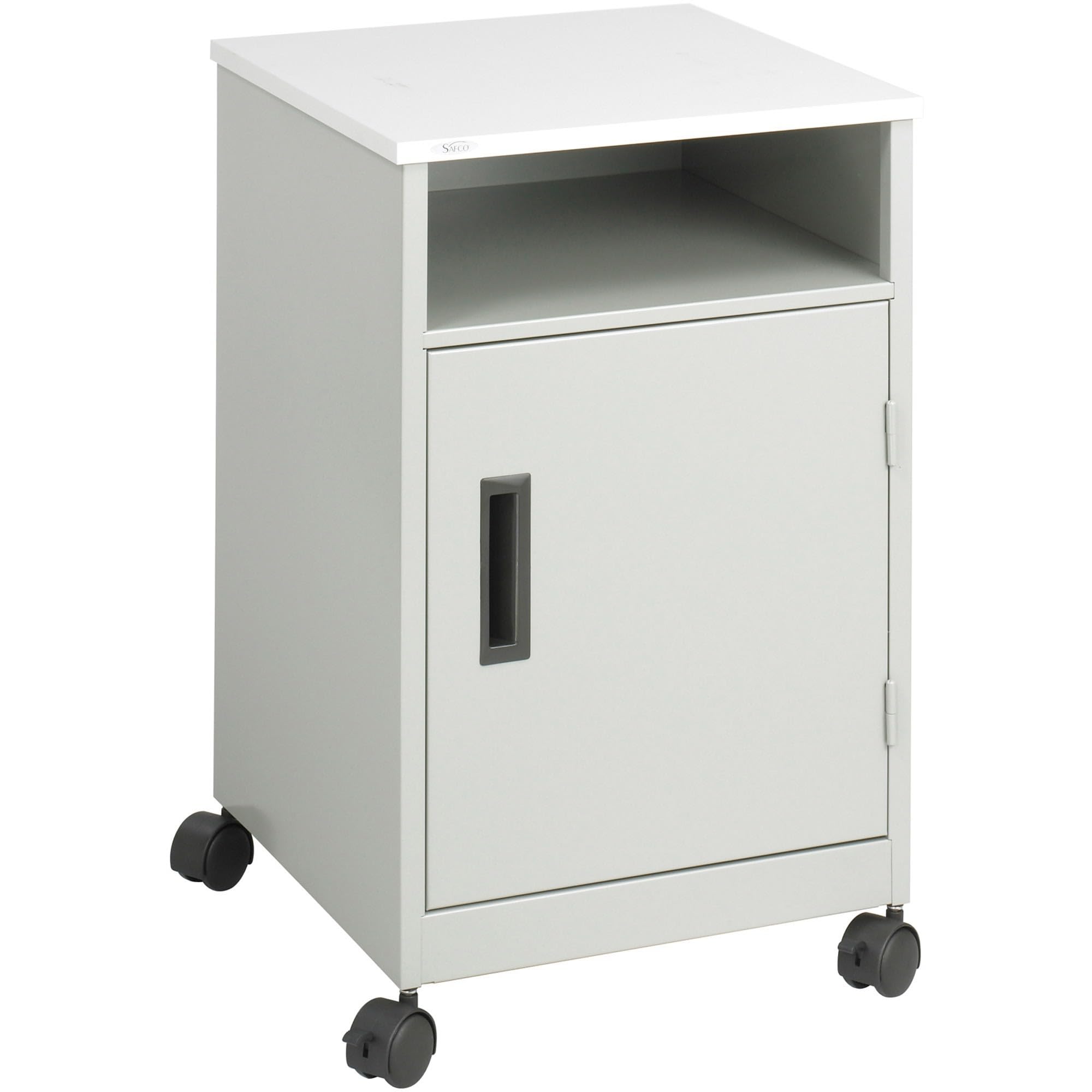 Safco Products 1871GR Compact Machine Stand with Single Door Storage, Gray