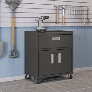 Manhattan Comfort Fortress Storage Units, Charcoal Gray