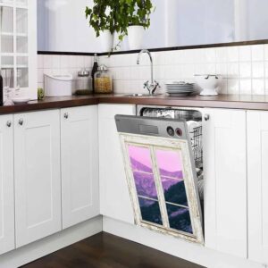 Dishwasher Magnet Cover Beautiful Mystic Mountains Landscape Alpine Morning Violet Pink Light Magnetic Refrigerator Stickers Decorative Appliance Cover Fridge Panels Metal Door Garage 23x26in