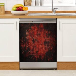 dishwasher magnet cover grunge vintage brown texture distressed style magnetic refrigerator stickers decorative appliance cover fridge panels metal door garage 23x26in