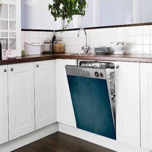 Dishwasher Magnet Cover Grungy Blue Texture Distressed Style Magnetic Refrigerator Stickers Decorative Appliance Cover Fridge Panels Metal Door Garage 23x26in