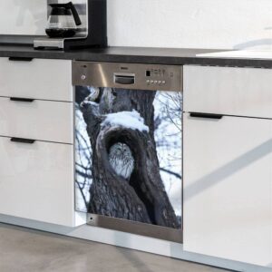 Dishwasher Magnet Cover Cute Owl Magnetic Refrigerator Stickers Decorative Appliance Cover Fridge Panels Metal Door Garage 23x26in Creative Gift Idea for Bird Lovers