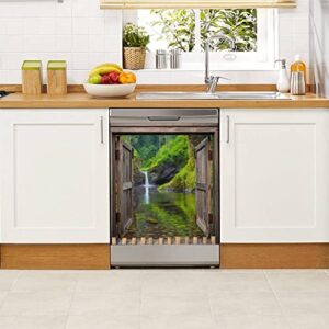 Dishwasher Magnet Cover Punchbowl Falls Columbia River Gorge Scenic Area Eagle Creek Magnetic Refrigerator Stickers Decorative Appliance Cover Fridge Panels Metal Door Garage 23x26in