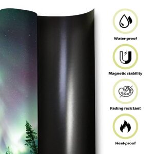 Dishwasher Magnet Cover Borealis Magnetic Refrigerator Stickers Decorative Appliance Cover Fridge Panels Metal Door Garage 23x26in