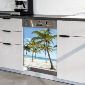 Dishwasher Magnet Cover Grand Bahama Island Beach Palms Magnetic Refrigerator Stickers Decorative Appliance Cover Fridge Panels Metal Door Garage 23"Wx26"H