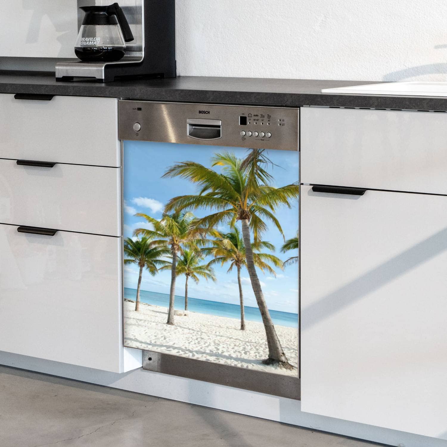 Dishwasher Magnet Cover Grand Bahama Island Beach Palms Magnetic Refrigerator Stickers Decorative Appliance Cover Fridge Panels Metal Door Garage 23"Wx26"H