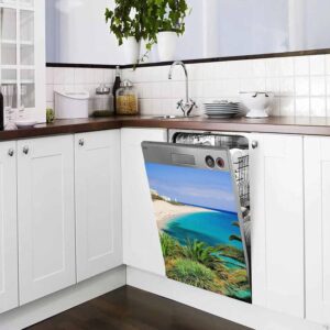 Dishwasher Magnet Cover Morro Jable Beach Fuerteventura Spain Magnetic Refrigerator Stickers Decorative Appliance Cover Fridge Panels Metal Door Garage 23"Wx26"H