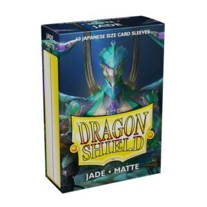 Dragon Shield Japanese Size Sleeves – Matte Jade 60CT - Card Sleeves Smooth & Tough - Compatible with Pokemon, Yugioh, & More – TCG, OCG