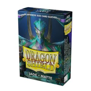 Dragon Shield Japanese Size Sleeves – Matte Jade 60CT - Card Sleeves Smooth & Tough - Compatible with Pokemon, Yugioh, & More – TCG, OCG