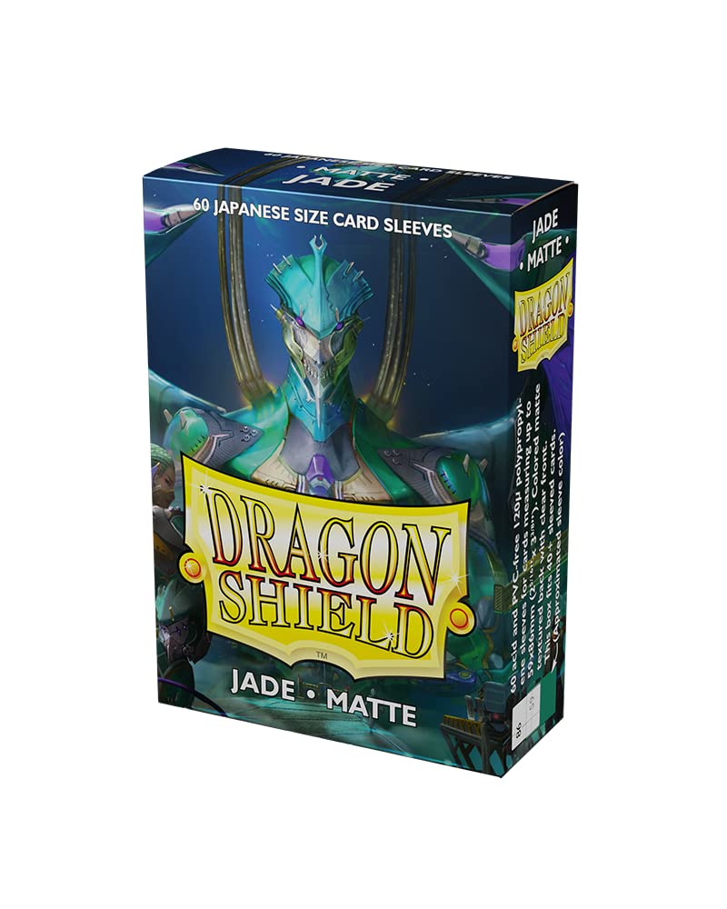 Dragon Shield Japanese Size Sleeves – Matte Jade 60CT - Card Sleeves Smooth & Tough - Compatible with Pokemon, Yugioh, & More – TCG, OCG