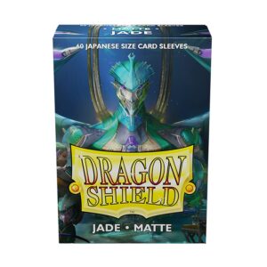 Dragon Shield Japanese Size Sleeves – Matte Jade 60CT - Card Sleeves Smooth & Tough - Compatible with Pokemon, Yugioh, & More – TCG, OCG