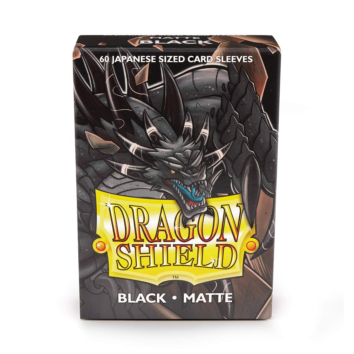 Arcane Tinman Dragon Shield Japanese Size Sleeves – Matte Black 60CT - Card Sleeves Smooth & Tough - Compatible with Pokemon, Yugioh, & More – TCG, OCG,ART11102