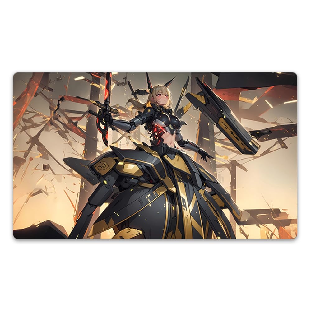 Ygomat Sky Striker Ace - Zeke Trading Card Game OCG Playmat Free Best Tube/Bag (SSA208) (C_No Playzones + Bag)