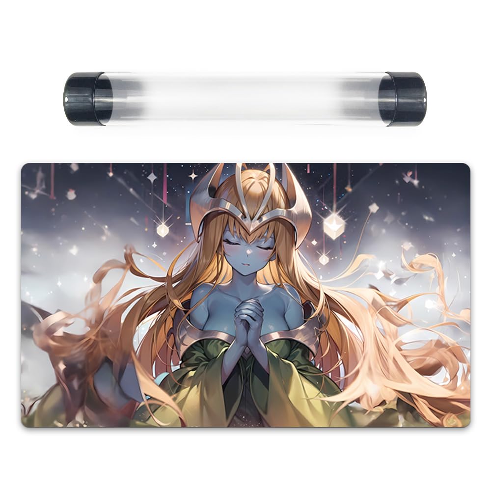 Ygomat Mystical Elf Trading Card Game OCG Playmat TCG Mat Free Best Tube/Bag (A_No Playzones + Tube)