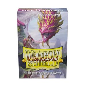 Dragon Shield Japanese Size Sleeves – Matte Pink Diamond 60CT - Card Sleeves Smooth & Tough - Compatible with Pokemon, Yugioh, & More– TCG, OCG