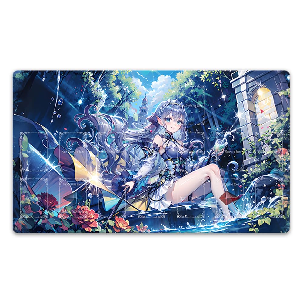 Ygomat Tearlaments Kitkallos Trading Card Game CCG OCG Playmat Game Mat Free Tube/Bag (D_Add Playzones + Bag)