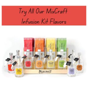 MixCraft Spirit Infusion Kit - Premium Craft Cocktail & Mocktail Mixer, Glass Bottle, Collapsible Funnel, Flavor Pouch & Recipe, Strawberry Basil