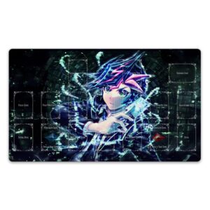 ygomat yusaku fujiki trading card game ocg playmat tcg mat free best tube/bag (d_add playzones + bag)