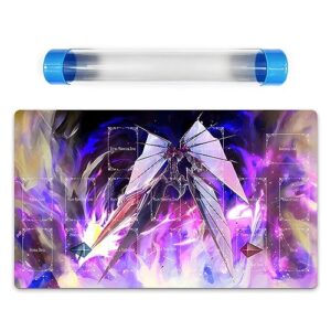 ygomat black ray lancer trading card game ocg playmat tcg duel mat free best tube/bag (b_add playzones + tube)