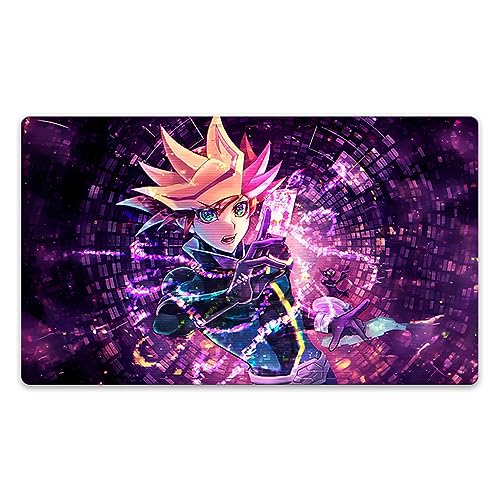 Ygomat Yusaku Fujiki Trading Card Game OCG Playmat TCG Mat Free Best Tube/Bag (YF229) (C_No Playzones + Bag)