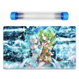 ygomat traptrix girls trading card game ccg ocg playmat tcg duel mat free best tube/bag (b_add playzones + tube)