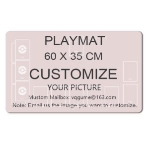 Board Game TCG Custom Playmat Customize Mousepad + Free Storage Bag Play Mats Size 24x12in Compatible for Digimon MTG OCG PTCG Playmats (23.6X13.8in(60 * 35cm),PTCG)